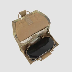 Chaleco táctico de camuflaje para exteriores, sistema MOLLE con cremallera, función de navegación para teléfono móvil, incluye paquete, bolsa