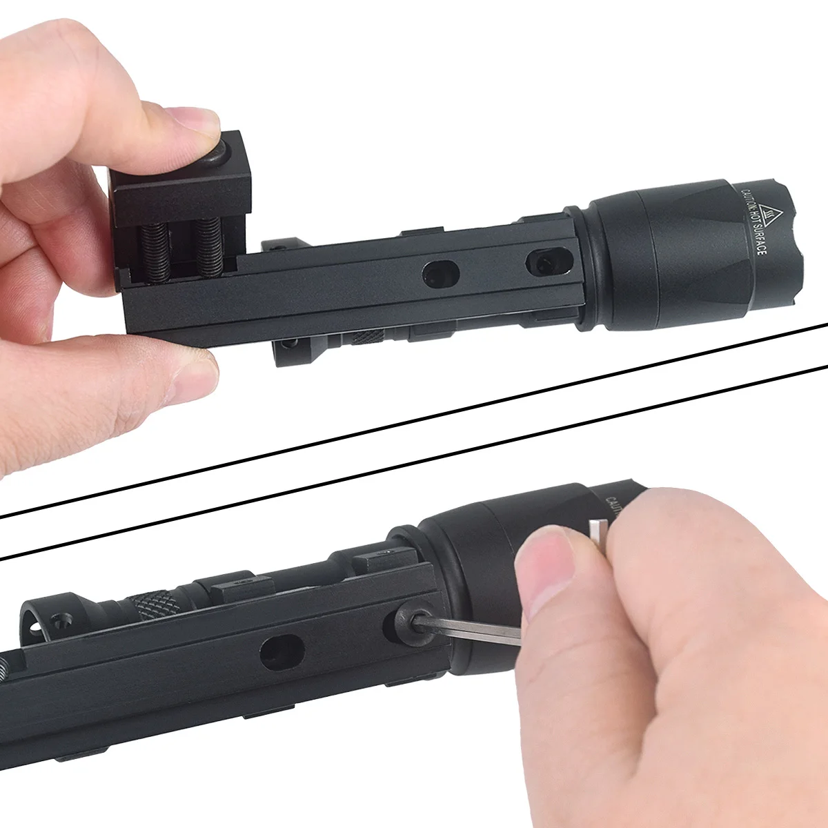Soporte de luz adaptable Thorntail para Surefire M300 M600 M300V, armas tácticas de explorador, linterna en riel Picatinny de 20mm - imagen 4