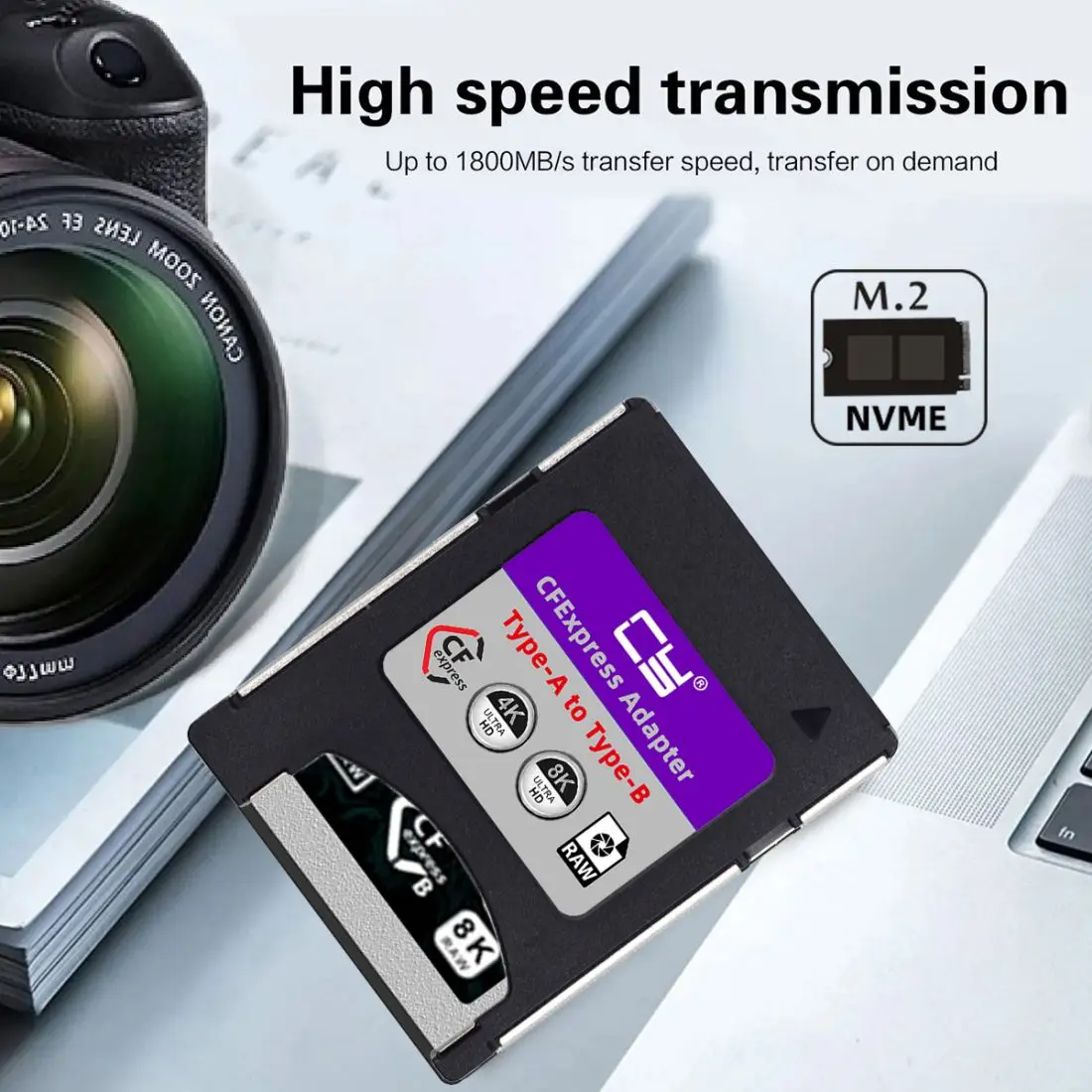 CY CFexpress-Kit de tarjeta de memoria tipo A tipo B, adaptador CFE CFA A CFB, Compatible con cámara 8K, expansión PCIe en bruto - imagen 4