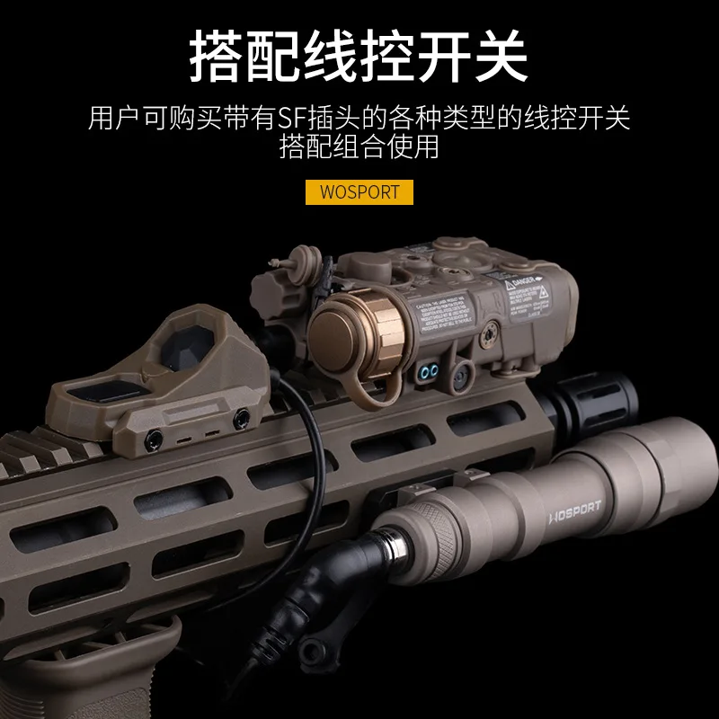 Linterna táctica con tapa trasera de Metal, cubierta de interruptor de presión para Airsoft SF, luz de caza - imagen 5