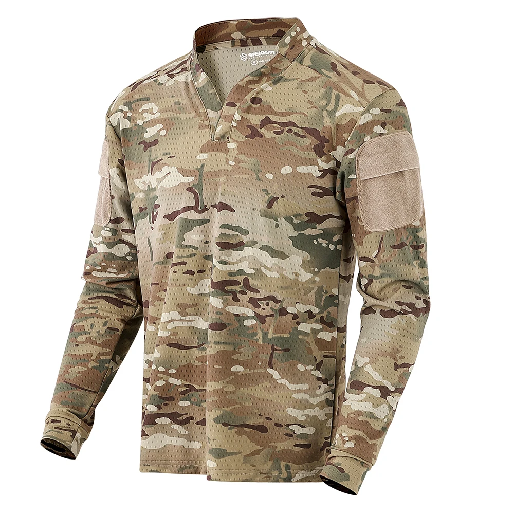 Shekkingears Camiseta de rugby estilo velocidad Camiseta táctica de manga larga de secado rápido CAG Love