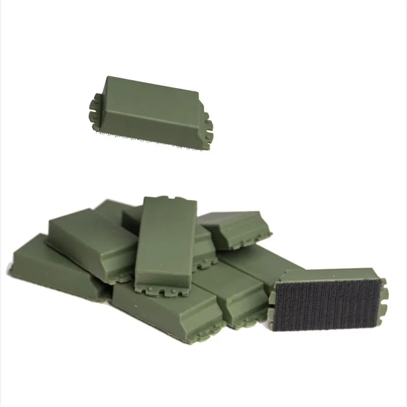 Paintball Airsoft DIY modelo de armadura reactiva de gancho y bucle pintable, hecho de material de goma