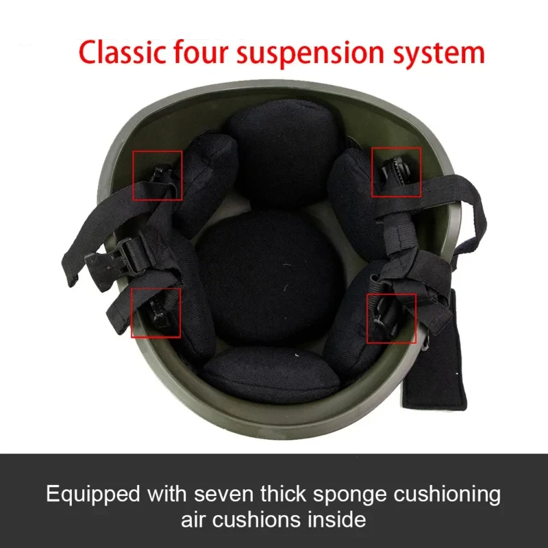 Equipo táctico BOOIU M88 casco a prueba de explosiones de fibra de vidrio 1,3 kg con espuma viscoelástica adecuado para entrenamiento - imagen 4