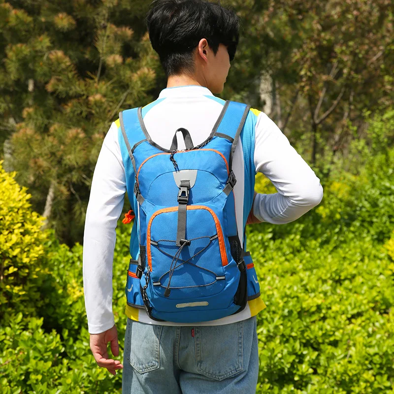 Mochila de deportes al aire libre para hombre, mochila reflectante a rayas para senderismo, Camping, ciclismo, escalada, montañismo, mochila de viaje de ocio - imagen 3