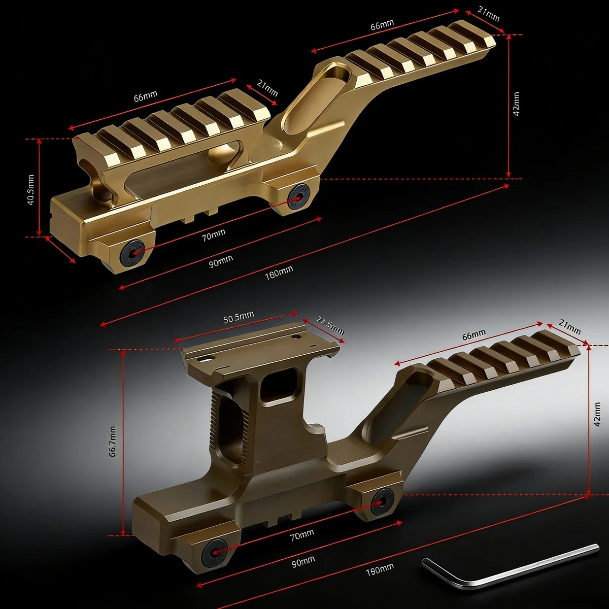 GB Hyd montura táctica cantilever Eotech telescópica ajuste rápido - imagen 2