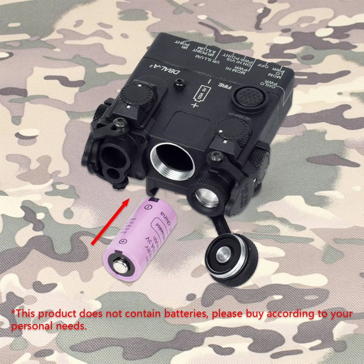 Luz de arma táctica DBAL-A2, mira láser de punto rojo y verde, linterna LED para Rifle Airsoft AR15 M4, linterna con montaje QD - imagen 3