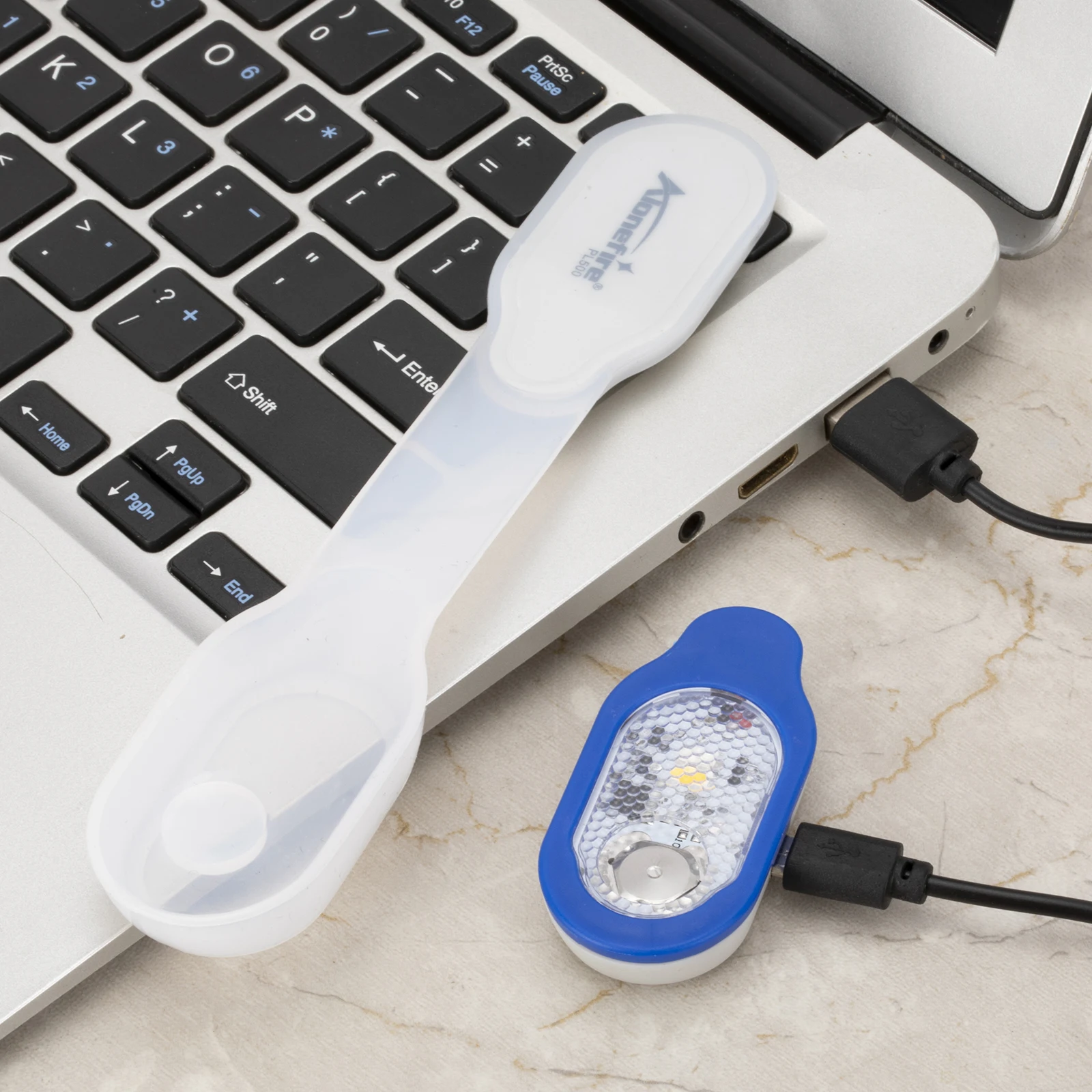 Carga USB seguridad silicona suave correr trabajo al aire libre niño lámpara correa senderismo perro Camping médico enfermera comprobar luz blanca cálida - imagen 5