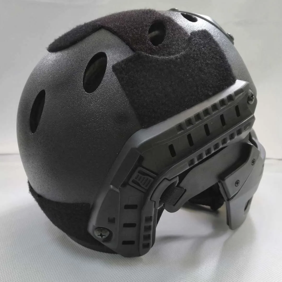 Casco táctico Airsoft con media cara y visera de montaje en riel, gafas abatibles hacia arriba para BB Sport CS Game Cosplay - imagen 2
