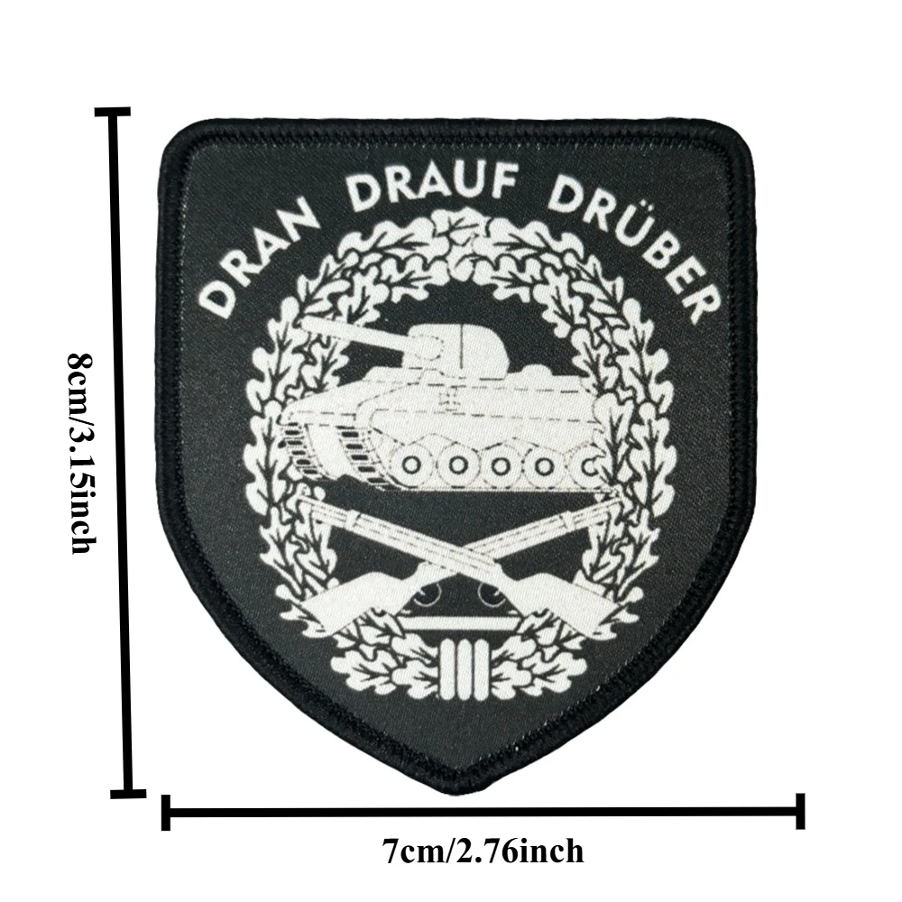 Parche táctico de tanques y victoria para ropa, insignia de moral militar, pegatinas para mochila, brazalete con gancho y bucle impreso, apliques para casco - imagen 3