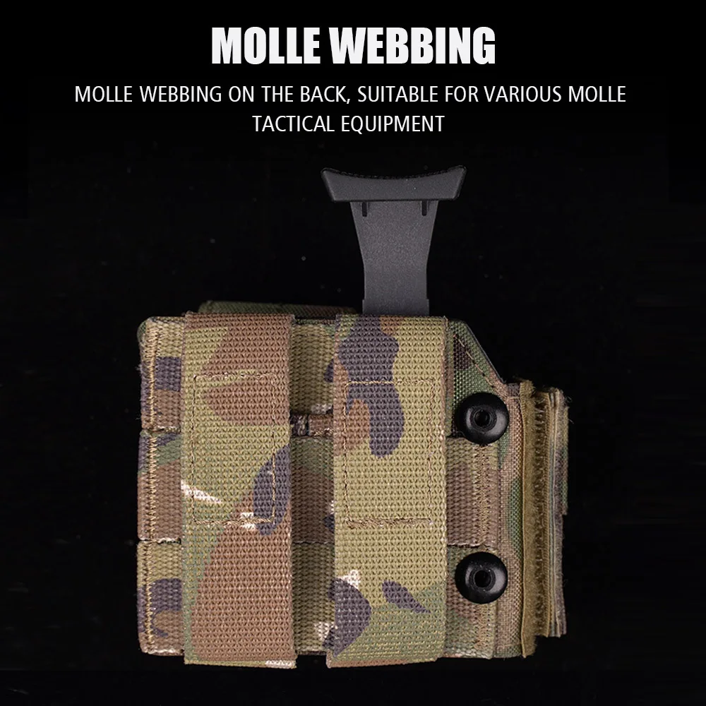 Fundas tácticas universales MOLLE, cinturón de caza al aire libre, equipo Airsoft con plataforma de pierna caída, adaptador de liberación rápida QLS - imagen 5