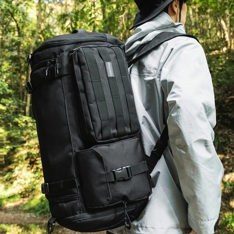 Bolso de gimnasio para Fitness, senderismo al aire libre, Camping, correr, zapatos grandes, bolsillo, viaje, lona, deportes, entrenamiento de Yoga, bolsos cruzados para hombres - imagen 3