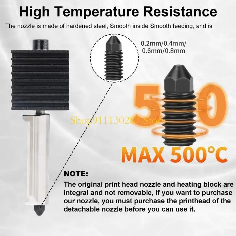 J1HC Punto corriente alto 0,4 0,6 0,8 mm Boquillas Estructura montaje magnético para modificaciones rápidas - imagen 3