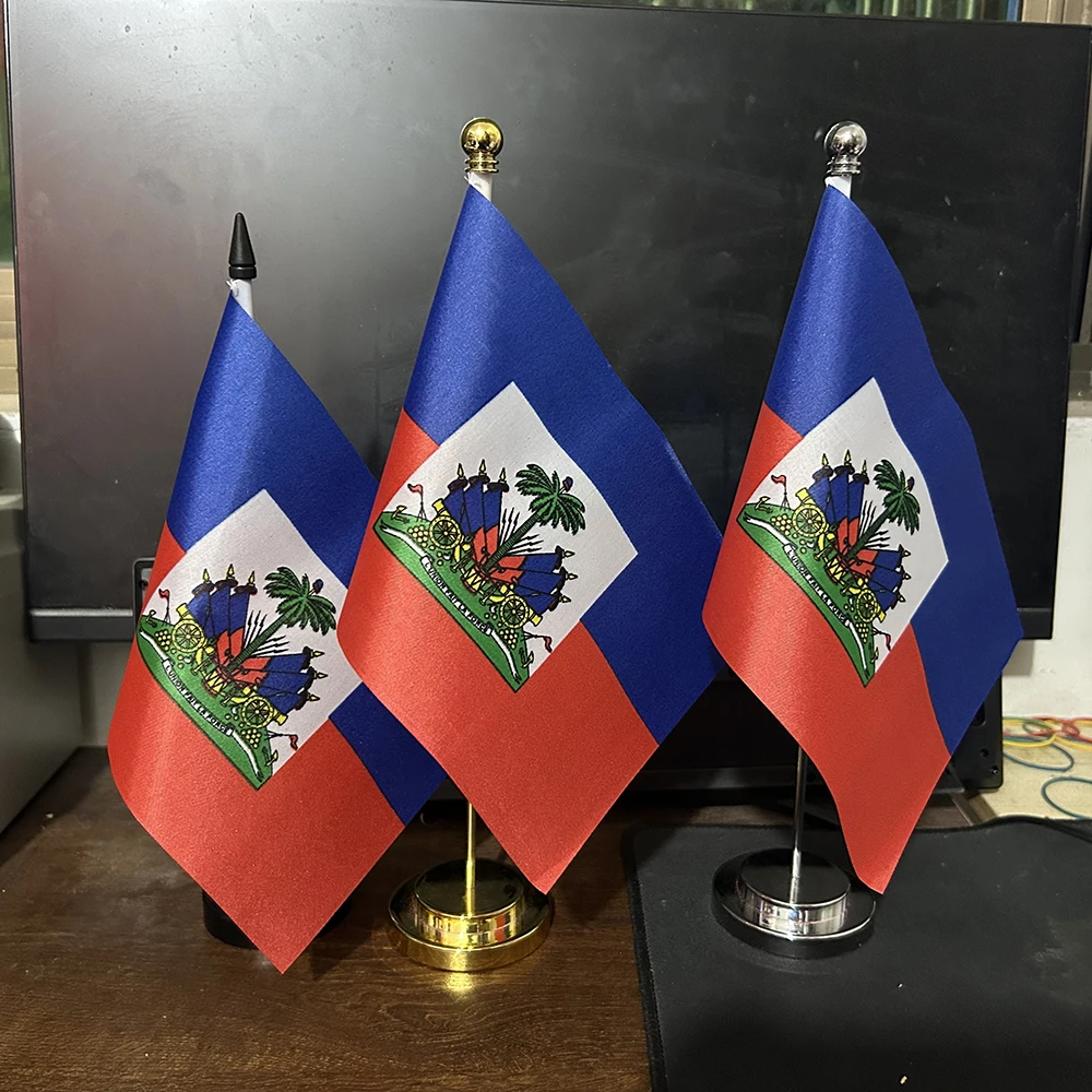 SKY FLAG bandera de escritorio de Haití en poliéster para mesa