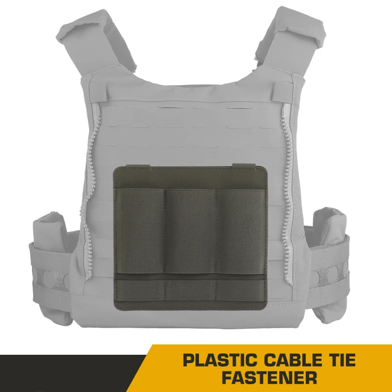 Soporte táctico de plástico elástico para bridas de cables, estuche de almacenamiento de cables, chaleco de caza, portador de placa FCPC, equipo MOLLE