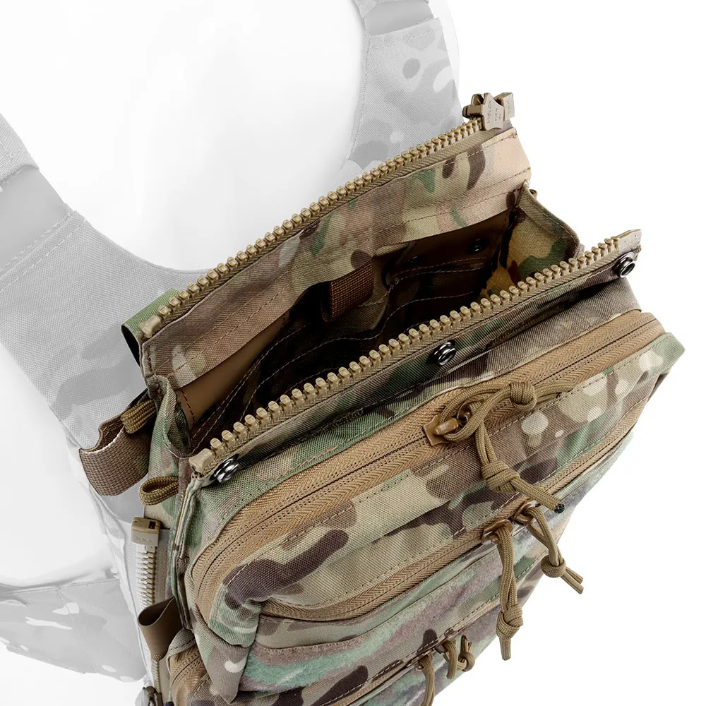 Chaleco táctico LV119, sistema Spiritus, portador de placa, expansión con cremallera, Panel trasero de asalto, bolsa de almacenamiento, equipo de caza Airsoft - imagen 5