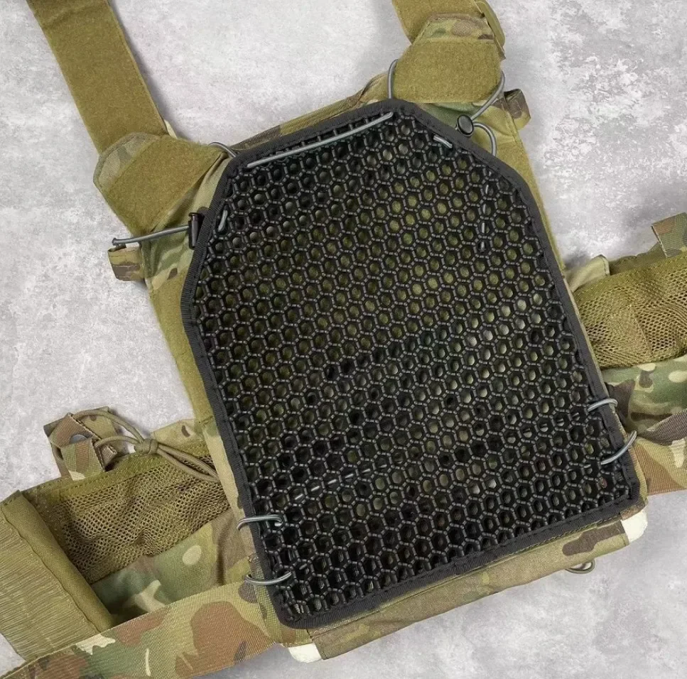 Amortiguación de mochila modular, almohadillas de enfriamiento, acolchado transpirable 3D para chalecos de juego de Paintball táctico de caza, 2 uds. - imagen 5