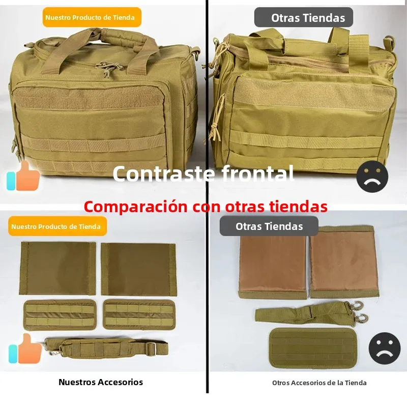 Funda táctica MOLLE negra para pistola y accesorios de tiro - imagen 3