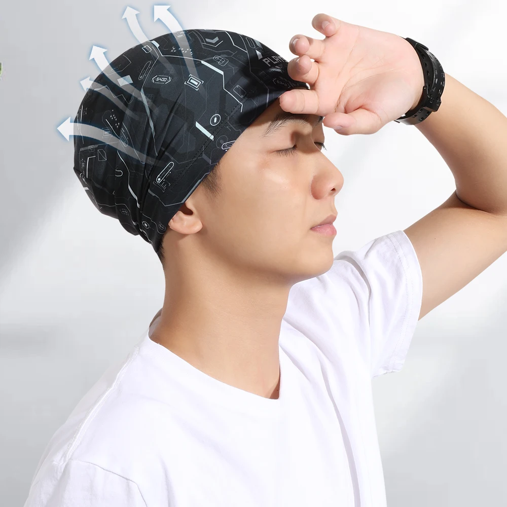 Casco de Ciclismo de secado rápido para hombre, gorros interiores para bicicleta de montaña, carreras y pesca, gorro transpirable con Calavera, sombreros de verano - imagen 3
