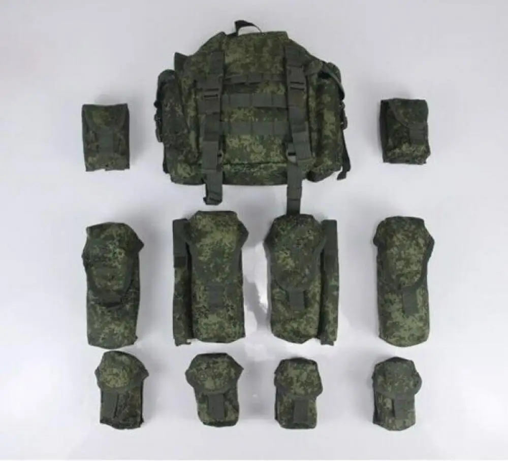 Bolsa de accesorios de camuflaje verde táctico Molle 6B45 EMR, conjunto de bolsa para chaleco 6B45 - imagen 3
