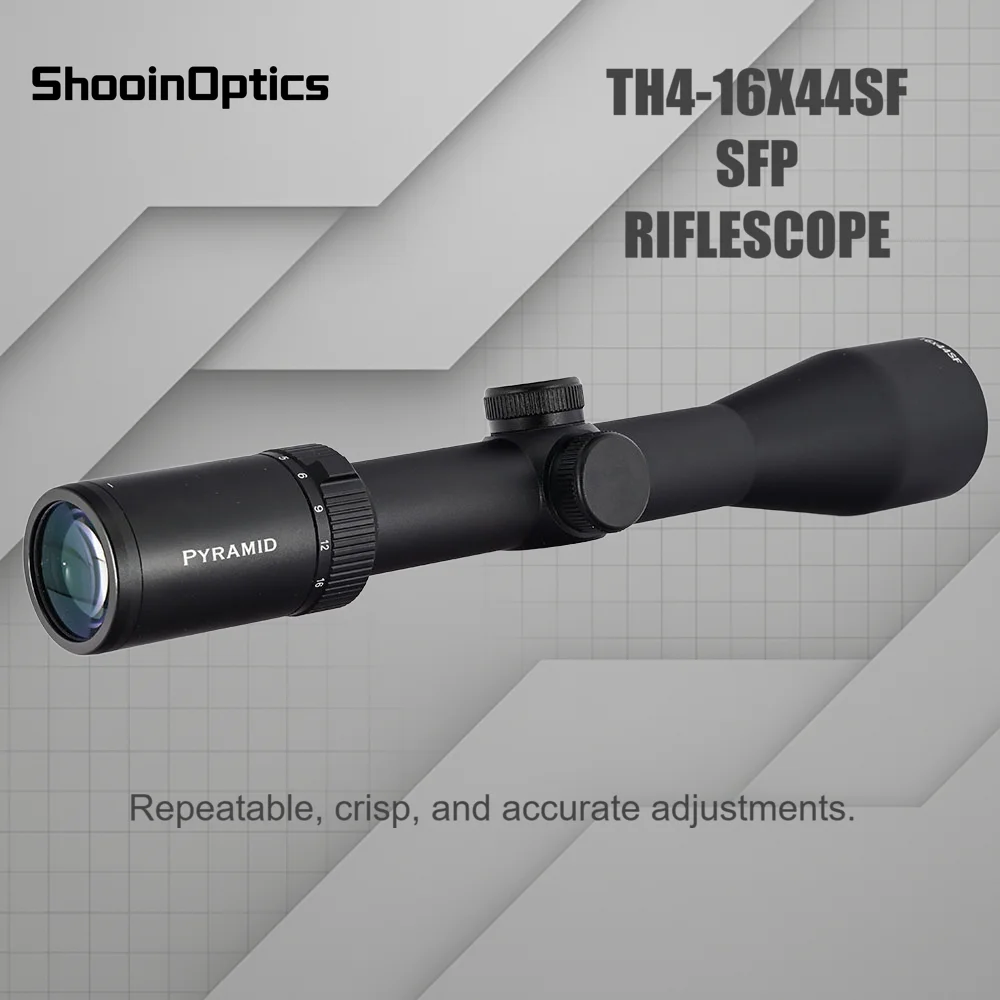 Shooin Optics TH 4-16X44 SF SFP mira telescópica tubo de 30 mm 1/4 MOA alcance de precisión para caza al aire libre - imagen 3