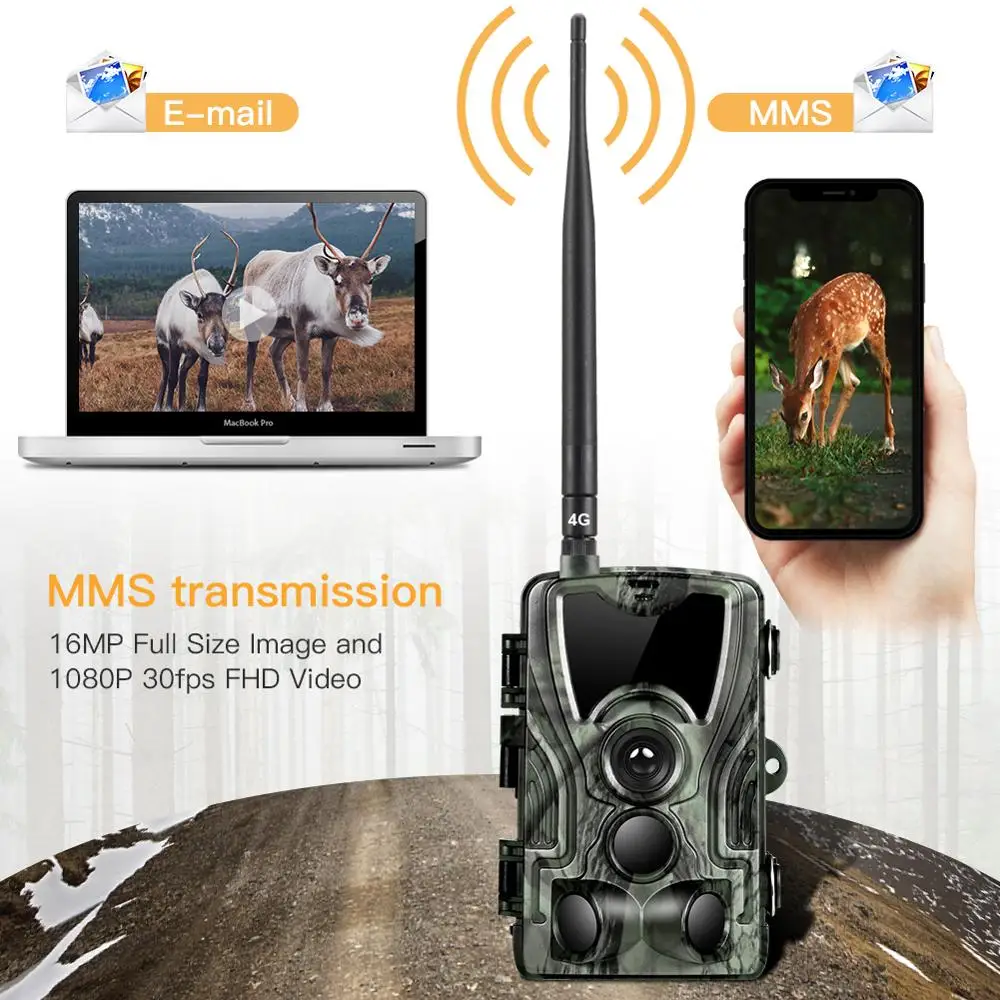 Cámara trampa infrarroja para exteriores con MMS y SMTP para caza - imagen 4