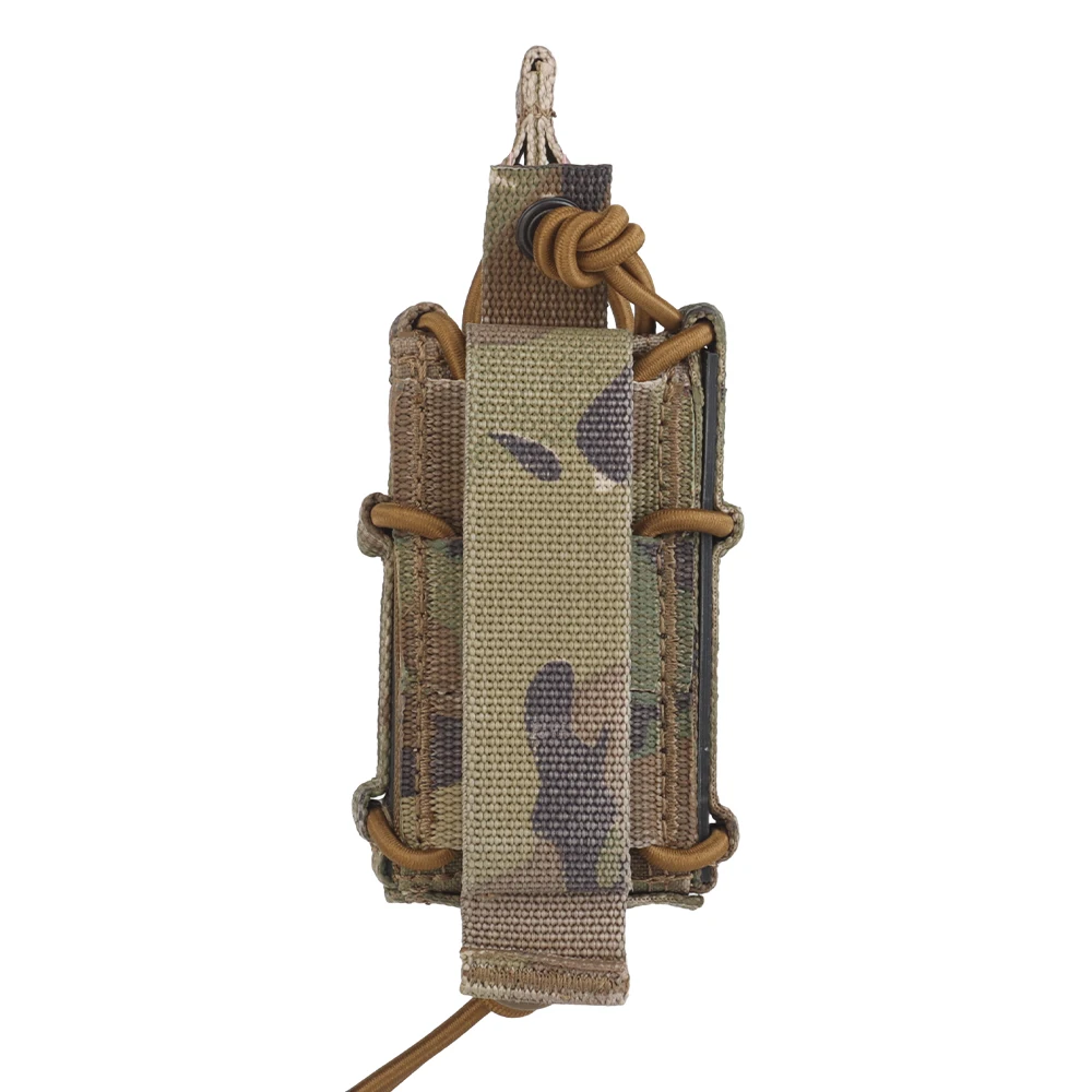 Bolsa táctica MOLLE para revistas, 9mm, pistola individual, soporte magnético de liberación rápida, funda para linterna de caza, equipo de tiro Airsoft - imagen 5
