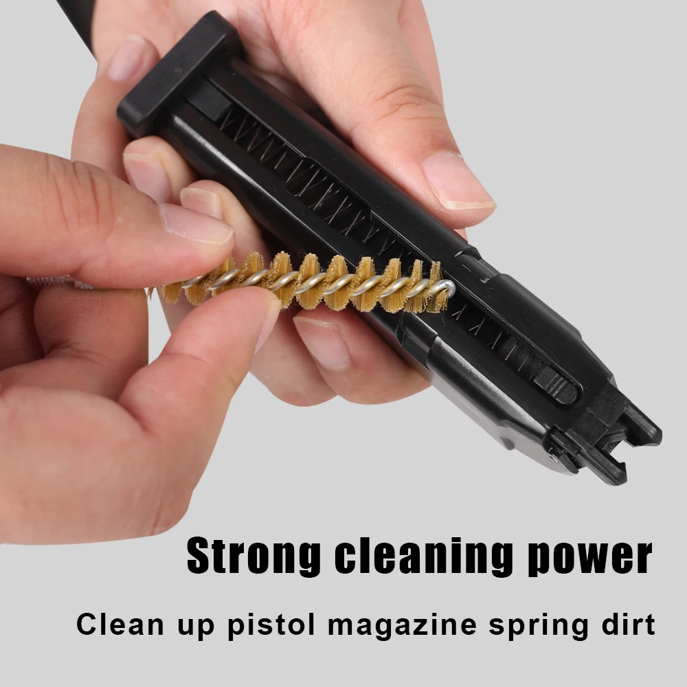 5 uds cepillos de limpieza de pistola cerdas de fósforo cepillo de limpieza de orificio de bronce para pistola escopeta.22.30 Kits de cepillos de limpieza de pistola - imagen 5