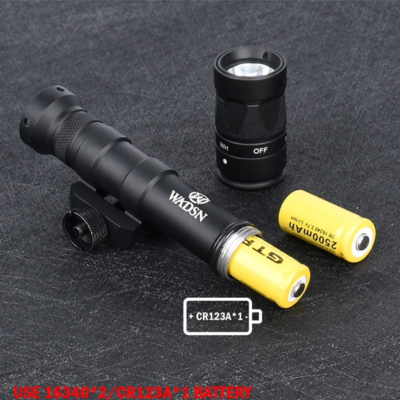 WADSN linterna de Metal estroboscópica M300W, luz de explorador táctica M600W, foco de caza al aire libre, interruptor de presión momentáneo, ajuste de riel de 20mm - imagen 3