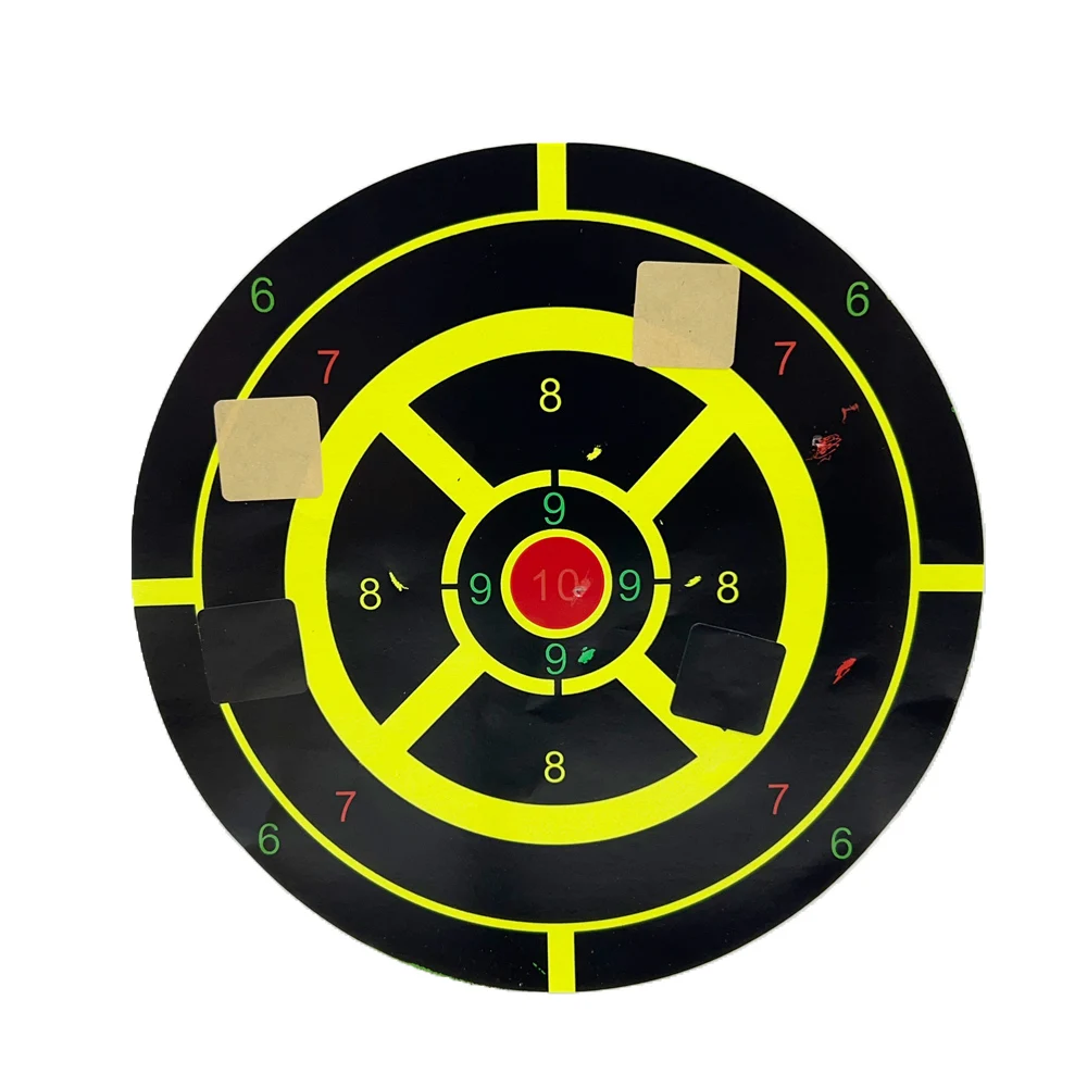 1000/Uds. Objetivo de tiro 22mm cuadrado marrón negro reparación objetivo pegatinas tiro objetivo Bullseye pegatinas accesorios de tiro - imagen 5