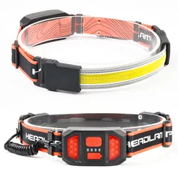 Linterna frontal táctica recargable LED con luz trasera para casco