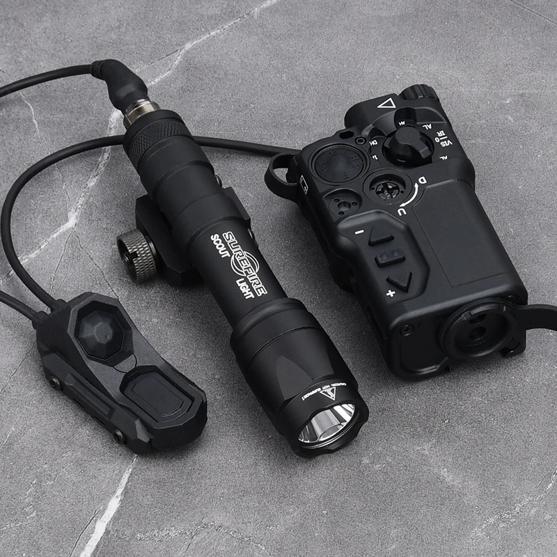 Táctico todo Metal Raid X punto rojo verde azul IR láser Surefir M300A M600U linterna táctica de luz de explorador y interruptor remoto AXON - imagen 2