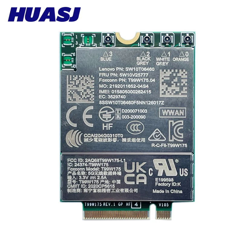 Nuevo T99W175 T99W175.04 5G NR M.2 5G tarjeta FRU 5W10V25777 X55 5G módulo para ThinkPad X1 Nano Gen1 portátil - imagen 2