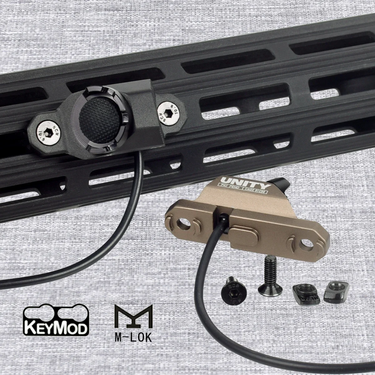 Interruptor remoto de presión de botón caliente de la unidad táctica para linterna SureFire M300 M600 DBAL-A2 PEQ15 enchufe de 2,5mm compatible con Keymod m-lok - imagen 3