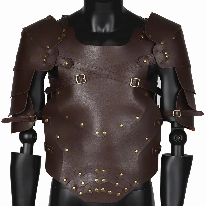 Armadura de caza engrosada de caballero romano Medieval nórdico, armadura de hombro/breastplate, cosplay renacentista - imagen 3