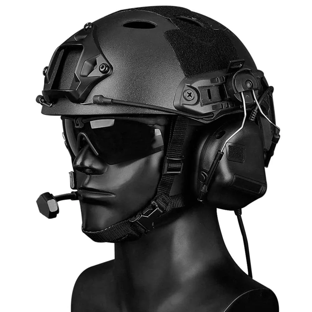 Auriculares tácticos con cancelación de ruido tipo casco táctico, accesorios de comunicación, protección auditiva, auriculares - imagen 5