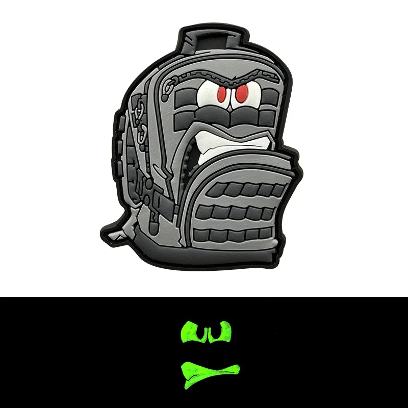 Parches de PVC para mochila maldita, insignia de moral táctica, brazalete militar, parche de gancho y bucle, pegatina decorativa para mochila para ropa - imagen 2