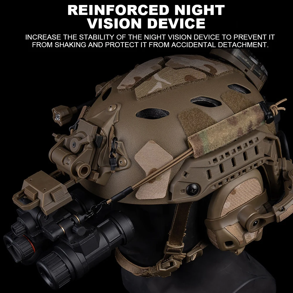Gafas de visión nocturna, cuerda elástica fija, cordón NVG V4, gancho y bucle, correa antipérdida para caza, accesorios para casco táctico Airsoft - imagen 5
