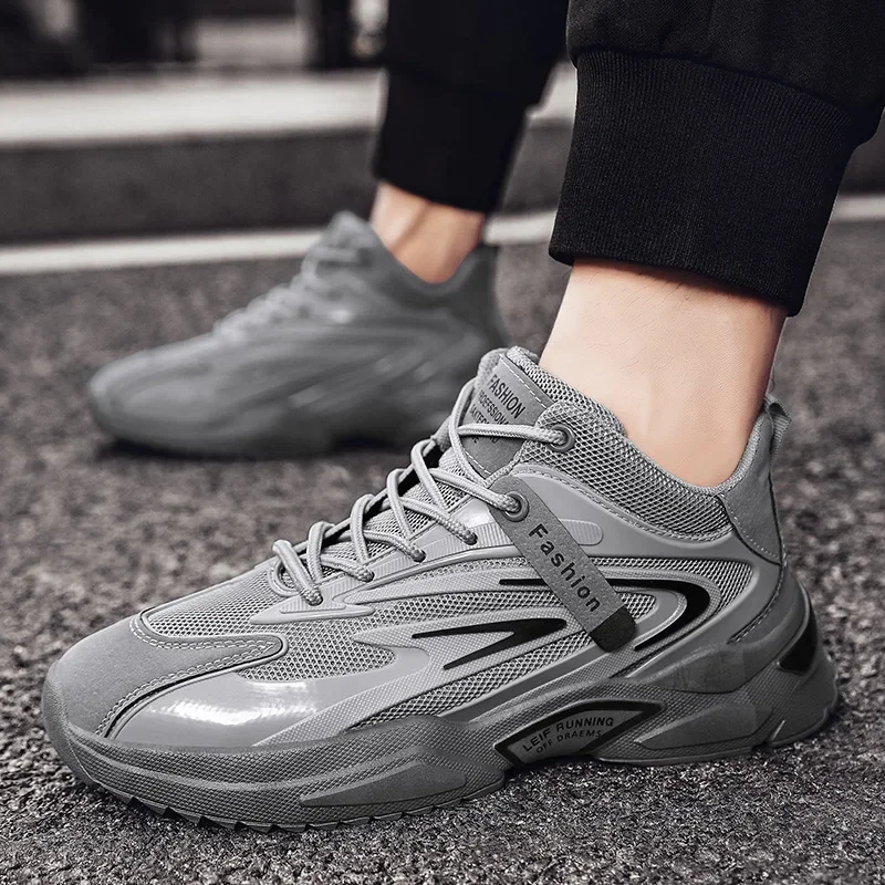 Zapatos deportivos informales para hombre, zapatillas gruesas transpirables a la moda para adolescentes, zapatillas para correr Ins de malla, talla 39-44, invierno 2024 - imagen 2