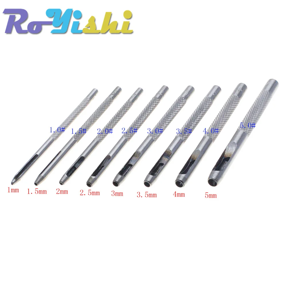 Herramientas para recoger cuero, 25 tamaños, perforadora de cuero, juego para manualidades con agujeros, perforadora hueca, punzón para cinturón de 1,0mm-25mm para ropa y lona - imagen 3