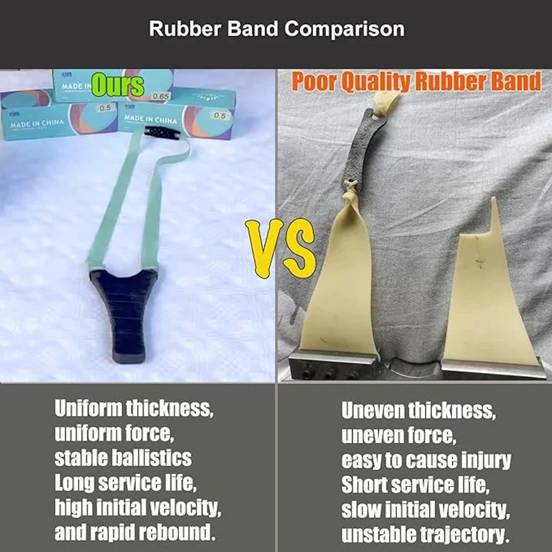 Banda de goma para tirachinas de caza, 0,55-0,75mm de grosor, elástica fuerte plana de 2m, accesorios para deportes al aire libre, banda elástica de alta calidad - imagen 5