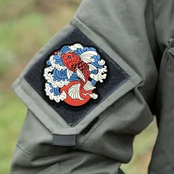 Parches de PVC Magic Carp, Insignia Táctica de Moral, Brazalete Militar, Parche de Combate con Gancho y Bucle, Pegatinas para Mochila y Chaleco