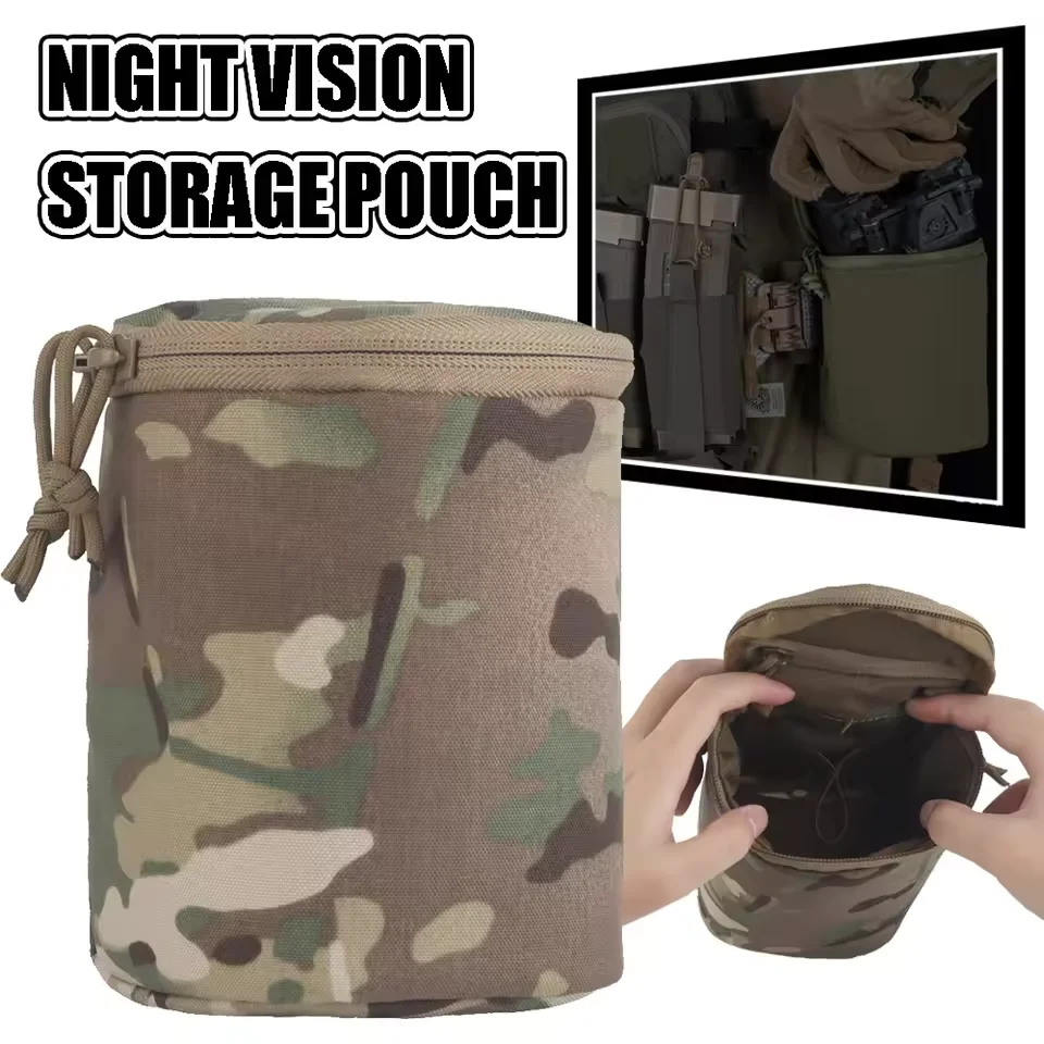 Bolsa de almacenamiento para gafas de visión nocturna táctica, bolsillo NVG acolchado suave de Ferro, Molle, caza, tiro, Airsoft, bolsa para revistas, equipo - imagen 4