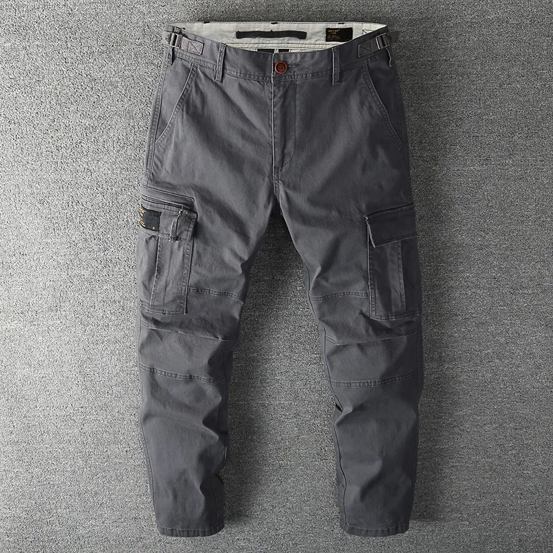 Pantalones Cargo de camuflaje elásticos de algodón para hombre, pantalones informales transpirables con múltiples bolsillos, para acampar al aire libre, senderismo, talla grande 28-38 - imagen 3