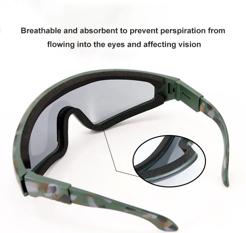Gafas protectoras de estilo táctico de caza para ciclismo al aire libre y uso en el desierto: protección contra el viento/polvo/UV - imagen 5