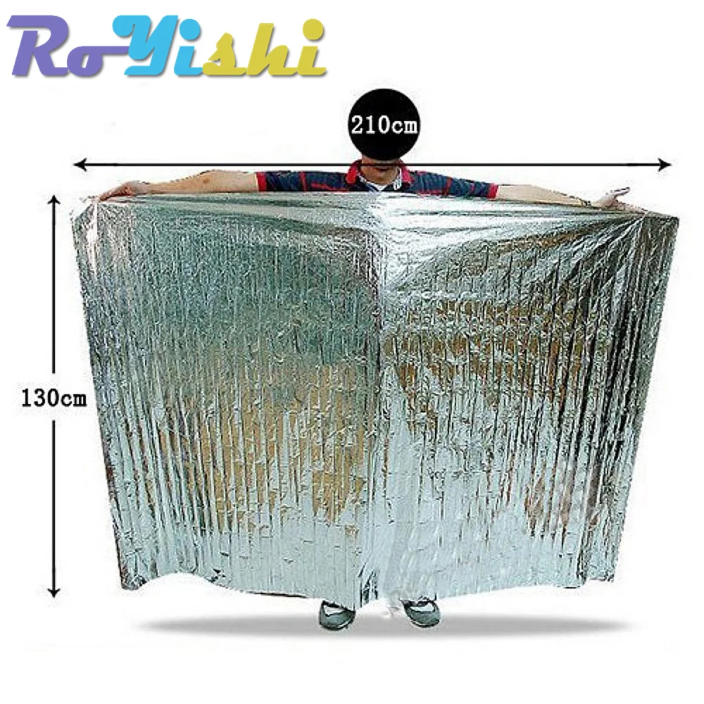 Manta de supervivencia de plata para emergencias al aire libre, 1 piezas, cortina de rescate de primeros auxilios impermeable, lámina térmica militar, 130x210cm - imagen 3