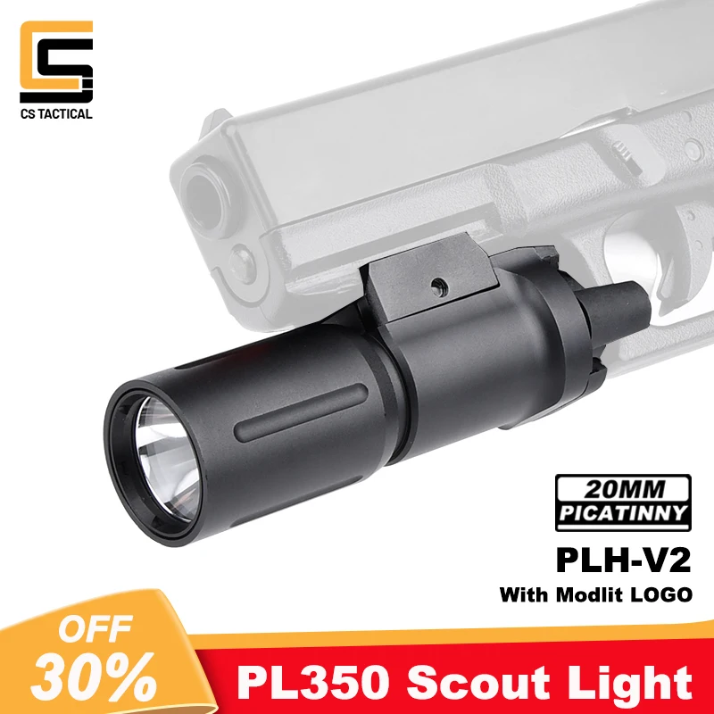 WADSN PLHV2 PL350 linterna táctica Airsoft pistola LED blanco 1000 lúmenes luz de explorador para riel de 20mm accesorios de caza - imagen 2