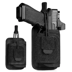 Funda táctica pistola con panel trasero oculto, universal