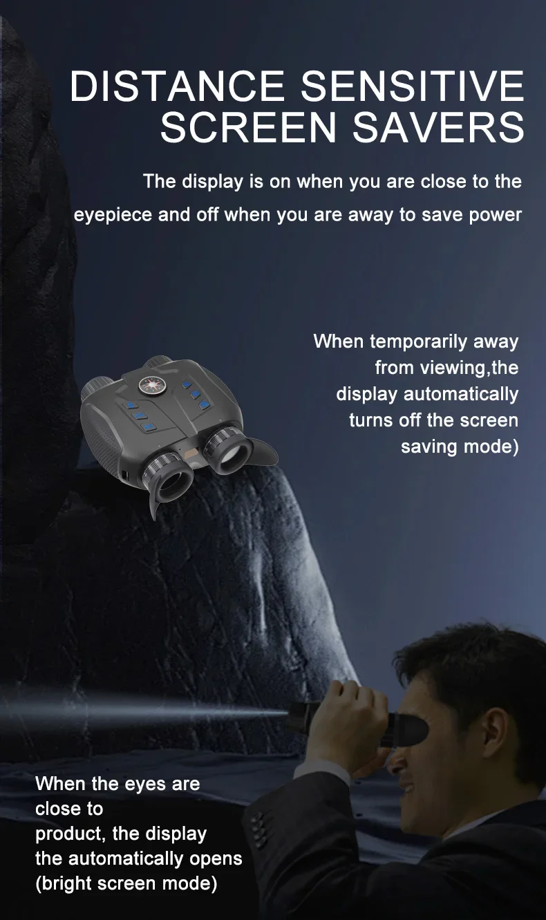 VRNV331 ojo desnudo 3D VR Binocular 4K 700m dispositivo de visión nocturna 5000mAh batería 6X Zoom Digital brújula gafas para caza - imagen 5