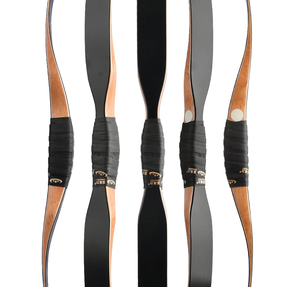 Arco tradicional de tiro con arco de 56 pulgadas, arco largo de 15/20/25/30/35/40/45/50lbs para caza, arco recurvo, accesorios de práctica de tiro al objetivo - imagen 4