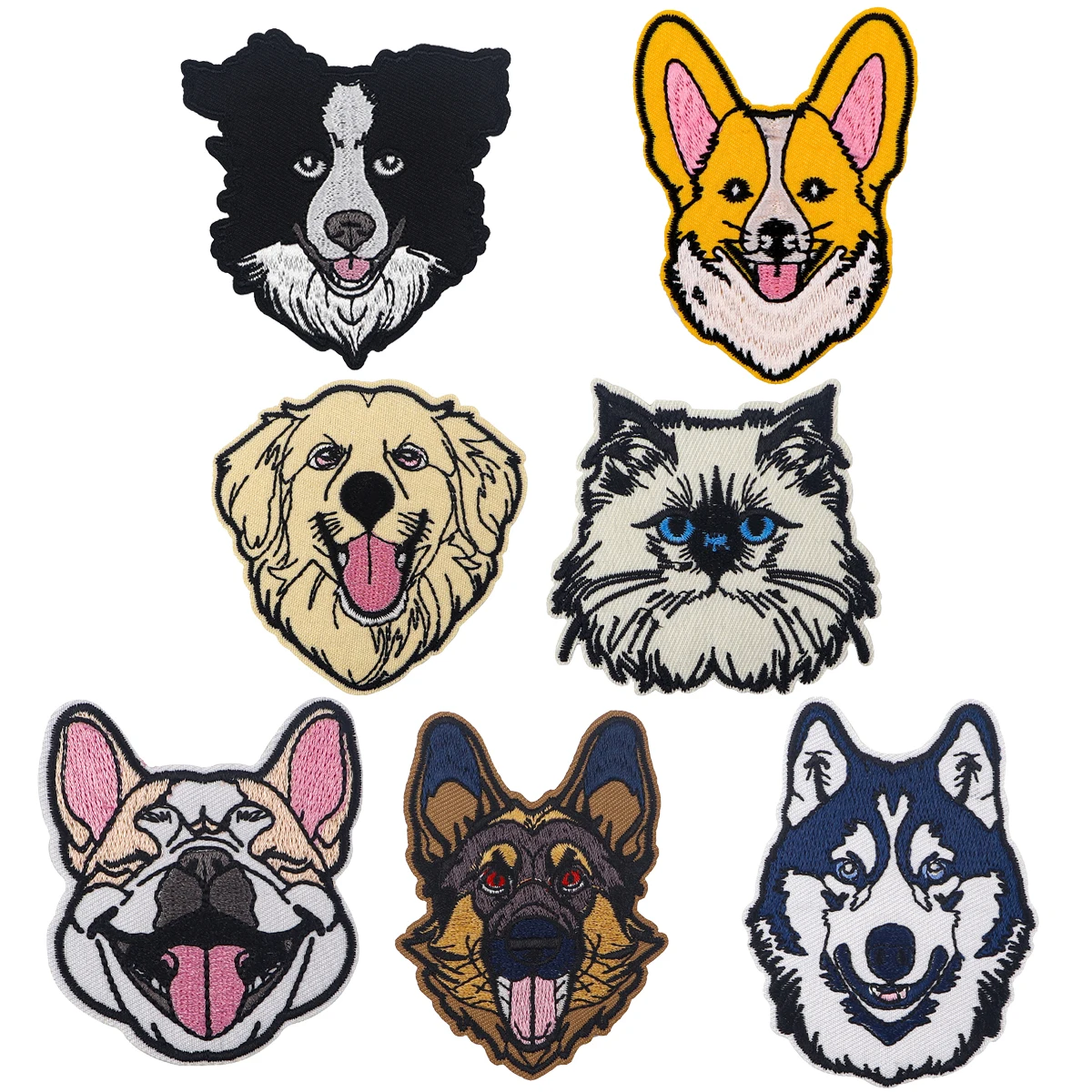 Parche bordado para perros y mascotas, parches termoadhesivos para planchar con animales de dibujos animados para ropa, insignias para coser DIY - imagen 5